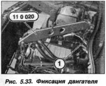 Рис. 5.33. Фиксация двигателя БМВ Х5 Е53 N62