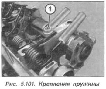 Рис. 5.101. Крепление пружины БМВ Х5 Е53 N62