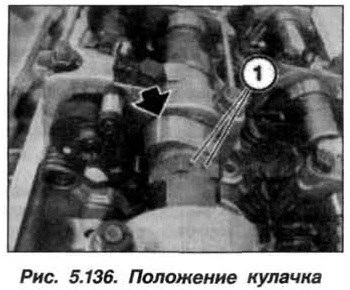 Рис. 5.136. Положение кулачка БМВ Х5 Е53 N62