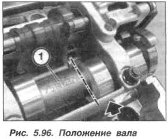 Рис. 5.96. Положение вала БМВ Х5 Е53 N62