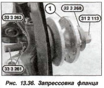 Рис. 13.36. Запрессовка фланца БМВ Х5 Е53